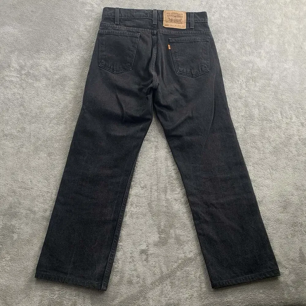 Vintage Levi’s Orange Tab 505 Jeans Mens 29x26 Black Reg Fit Straight Leg Mexico